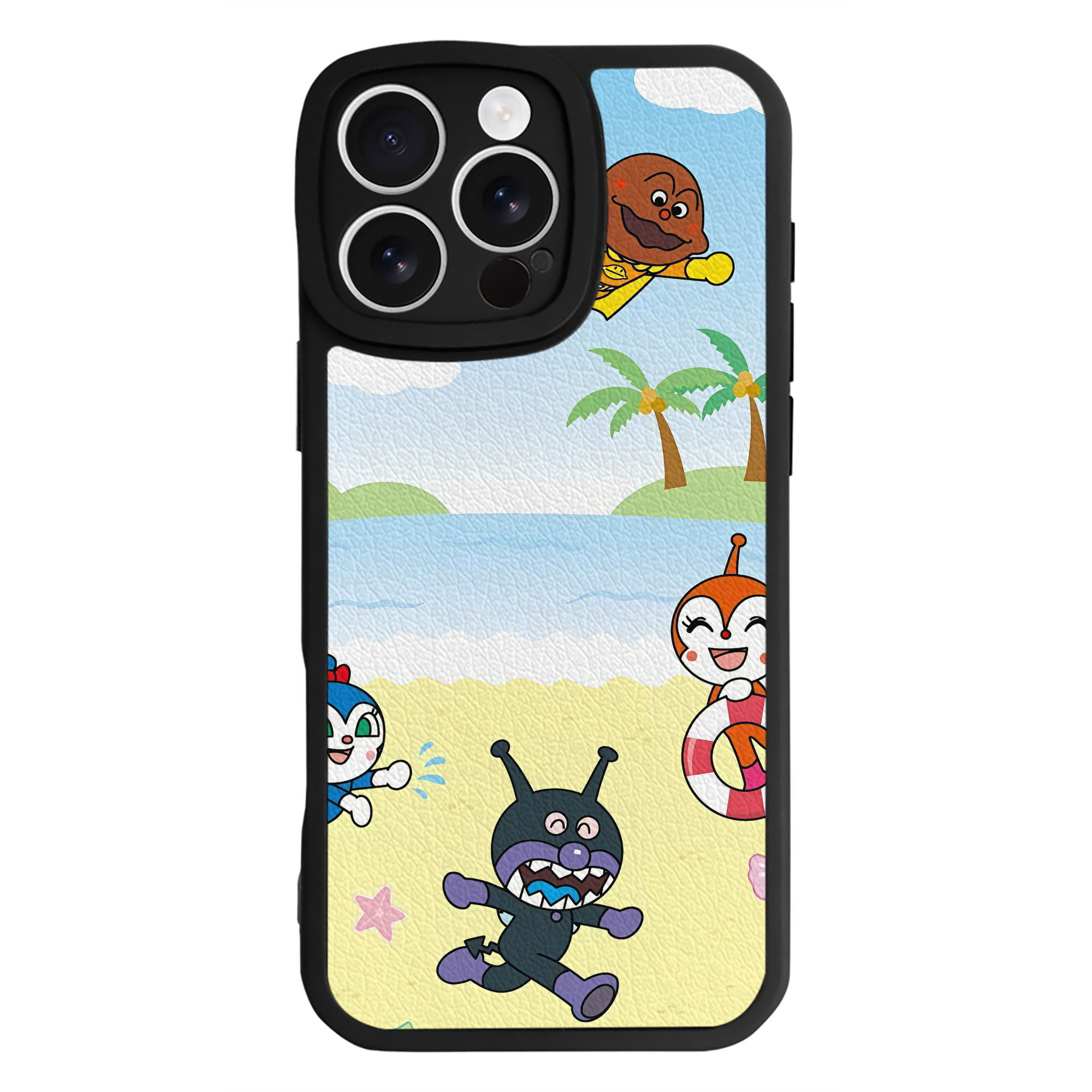 （画像用） アンパンマン Anpanman 【iPhone 16シリーズ対応】シリコンスマホケース（レザー調） 材質：シリコン